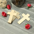 thumbnail image 2 of LYTMENT 25pcs Unfinished Wood Cross Ornaments For Diy Projects Blank Wood Tags Wooden Pieces Unique Labels Creative Art Supplies, 2 of 8