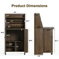 thumbnail image 2 of Advwin Sewing Cabinet with Foldable Tabletop, Thread Organizer Shelves, LED Light & Charging Station, Space-Saving Craft Table for Sewing, Quilting, Sewing Station for Small Spaces, Walnut, 2 of 9