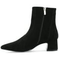 thumbnail image 3 of Journee Womens Lusinda Two Tone Block Heel Pointed Toe Booties, 3 of 9