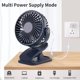thumbnail image 5 of Ventilador con clip BDXXJ portátil con rotación de 360°, USB, recargable, azul, 5 of 7
