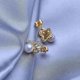 thumbnail image 5 of Pendientes de perlas naturales de agua dulce LSOOYH, ideales para bodas y fiestas, con circonitas cúbicas y forma de mariposa., 5 of 5