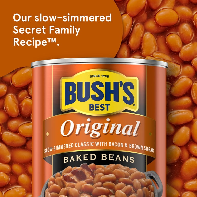8 pack) Bush's Original Baked Beans, Canned Beans, 8.3 oz Can