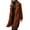 Coffee, variant on Sakmal Women's Barn Jacket Brown Fleece Plus Size Jacket Streetwear Women Fall Clothes S