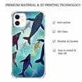 thumbnail image 4 of Sea Whales Collage Case for iPhone 12 Mini,Aesthetic Art Design Pattern Soft TPU Bumper Case Cover, 4 of 5