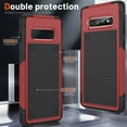 thumbnail image 6 of Armor Shockproof Case for Samsung Galaxy S10 Plus, [Military Grade Anti-Drop] Rugged Hybrid Hard PC+Soft Silicone Heavy-Duty Tough Durable Slim Lightweight Protective Bumper Phone Case, Red, 6 of 8