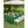 thumbnail image 4 of Outdoor Tablecloth with Umbrella Hole for Patio/Picnic/Party/Camping, Retro Green Waterproof Table Cloth Rectangle Table Cover Washable, Vintage Rustic Plants Trees Lines Pattern (60"x 120"), 4 of 8