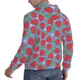 thumbnail image 6 of Kdxio Hand Drawn Strawberry Print Mens Casual Hooded Collar Drawstring Hoodies Pullover Sweatshirts Casual Long Sleeve Shirts-XX-Large, 6 of 7