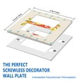 thumbnail image 2 of 2-Gang Screwless Pioneer Floral Decorative Wall Plates,Size 2-Gang 4.7"W x 4.7"H,Unbreakable Thermoplastic Faceplate Cover for Kitchen Living Room Bedroom Decorator Receptacle Outlet Switch, 2 of 7
