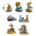 thumbnail image 3 of Matsuzay Bonsái pequeño para hombre, estatua de paisaje para pecera, decoración de de pesca, escultura de pescador impermeable, adorno Artesanía Pescador, 3 of 6