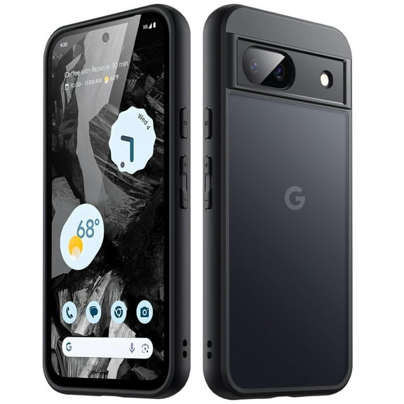 JETech Matte Case for Google Pixel 8a 6.1-Inch 2024, Frosted Translucent Back Protective Slim Phone Cover, Anti-Fingerprints (Black)