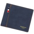 thumbnail image 1 of Vintage Fashion Bank Card Bag Credit Card Clip PU Leather ID Card cover Multi Card Pockets Short Money Bag Business Card Holder Coin Purse Male Wallet BLUE, 1 of 8