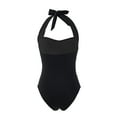 thumbnail image 5 of Valcatch Women One Piece Swimsuit High Waisted Wrapped Halter Back Self Tie Bathing Suit, 5 of 9