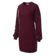 thumbnail image 3 of MixMatchy Women's Oversized Round Neck Tunic Sweatshirt with Side Pocket, 3 of 5
