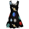 thumbnail image 5 of 2024 Dress Skate Design Boho Oversized Ladies Summer Dresses Aesthetic Planets Colorful Waist High Dress System Space, 5 of 7