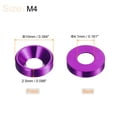 thumbnail image 2 of Unique Bargains Lot de 30 Rondelles de Comptoir M4 en Alliage d'Aluminium Anodisé, Violet, 2 of 4