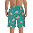 thumbnail image 3 of Kdxio Starfish and Shell Pattern Mens Casual Shorts - Drawstring Summer Beach Sports Shorts for Men, 3 of 9