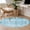 Teal, variant on Round Area Rug 4 Ft, Blue Washable Non-Slip Circle Carpet for Living Room/Bedroom, Modern Abstract Art Ombre Striped Low-Profile Crawling Mats Collection Rugs for Indoor