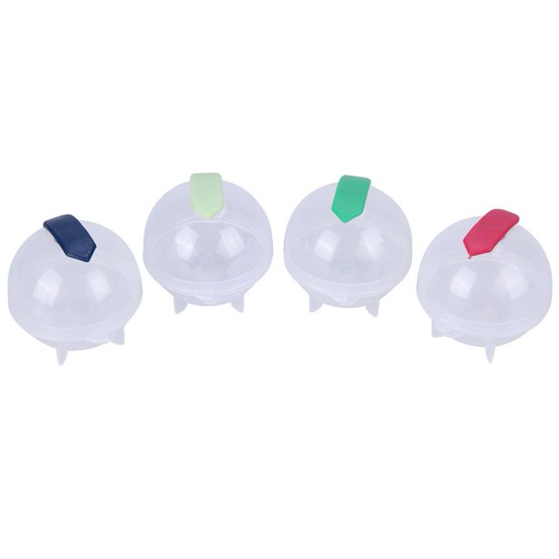 4 moldes para bolas de hielo, bandeja redonda reutilizable para cubitos de hielo, herramienta de cocina, color aleatorio (S) Ehuebsd Libre de BPA