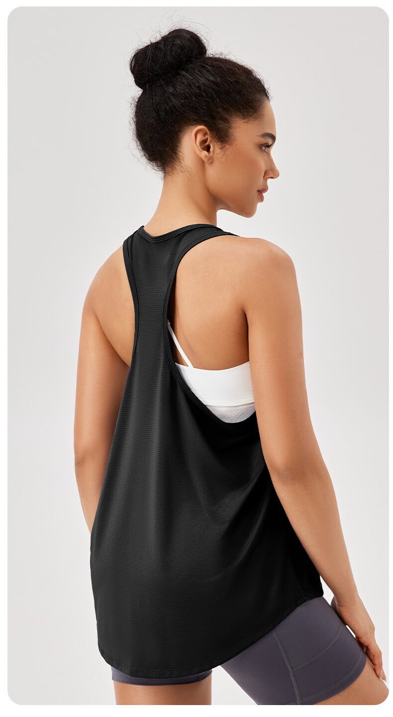 Women Loose Vest Quick Dry Breathable Sleeveless Sports Fitness Running Tops