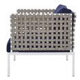 thumbnail image 4 of Side Lounge Chair Armchair, Sunbrella, Aluminum, Metal, Steel, Blue Navy, Modern Contemporary Urban Design, Outdoor Patio Balcony Cafe Bistro Garden Furniture Hotel Hospitality, 4 of 8