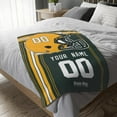 thumbnail image 2 of Green Bay Blanket Gifts for Men Women Boy Throw Blanket Custom Name and Number, 2 of 5