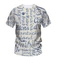 thumbnail image 1 of Nouveaux T-Shirts Graphiques en Anglais pour Hommes Tendance Style Décontracté de Rue Personnalité Col Rond Manches Courtes, 1 of 5