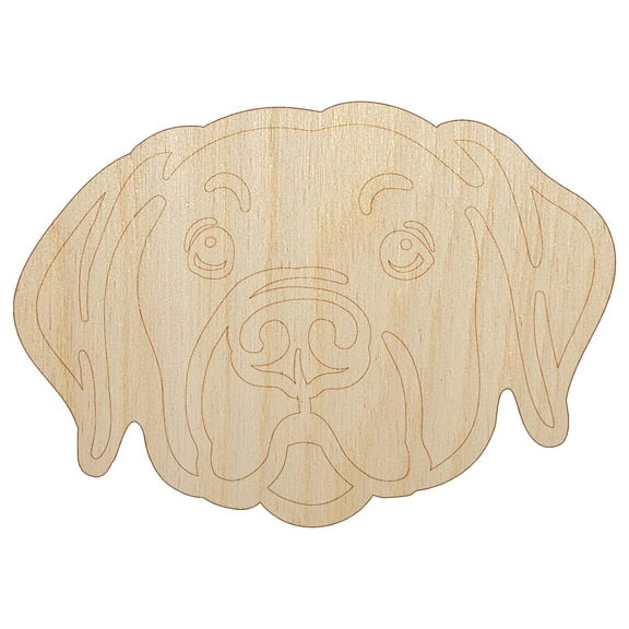 Labrador Retriever Dog Head Wood Shape Unfinished Piece Cutout Craft DIY Projects - 4.70 Inch Size - 1/8 Inch Thick