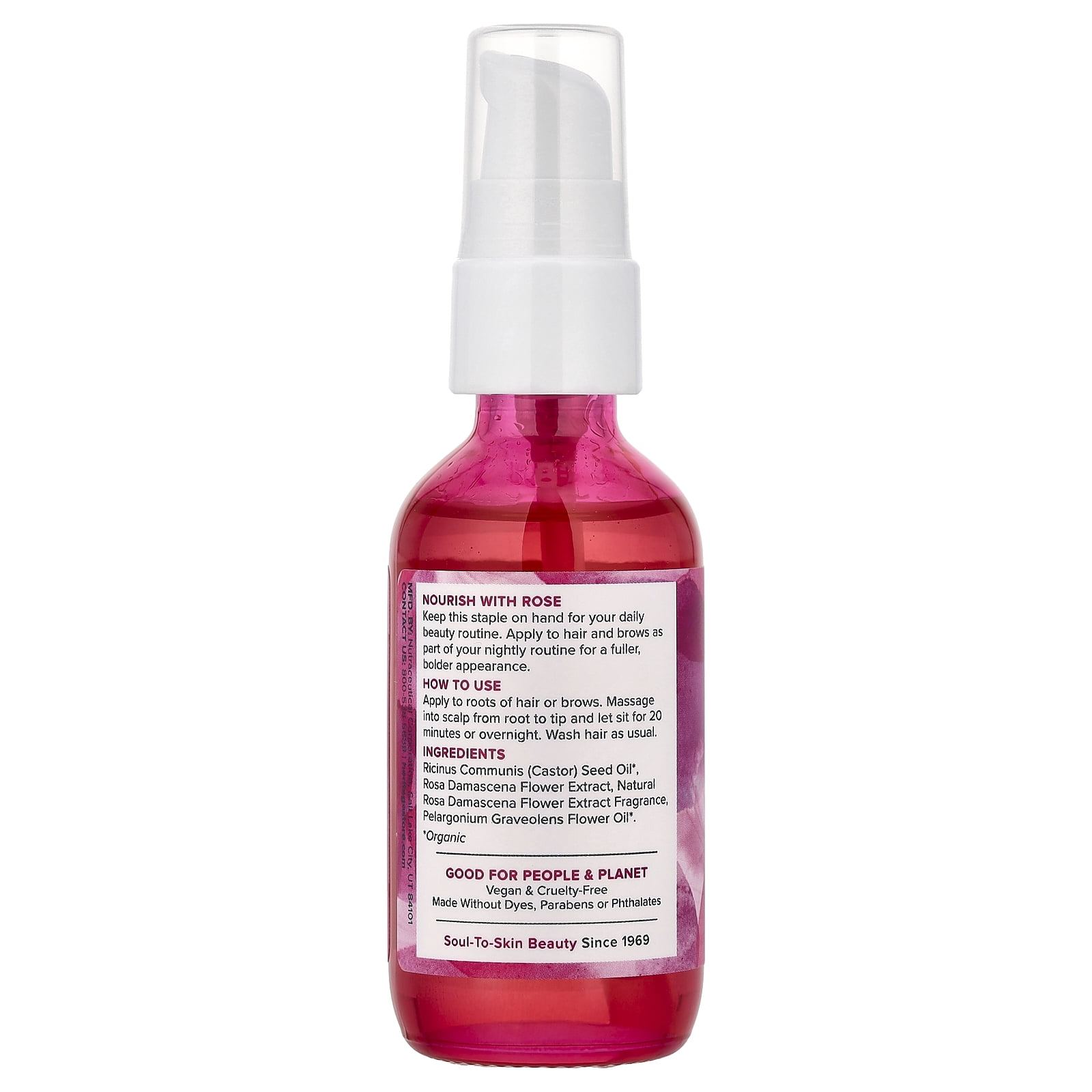 Heritage Store Rose Castor Oil, 2 fl oz (59 ml)