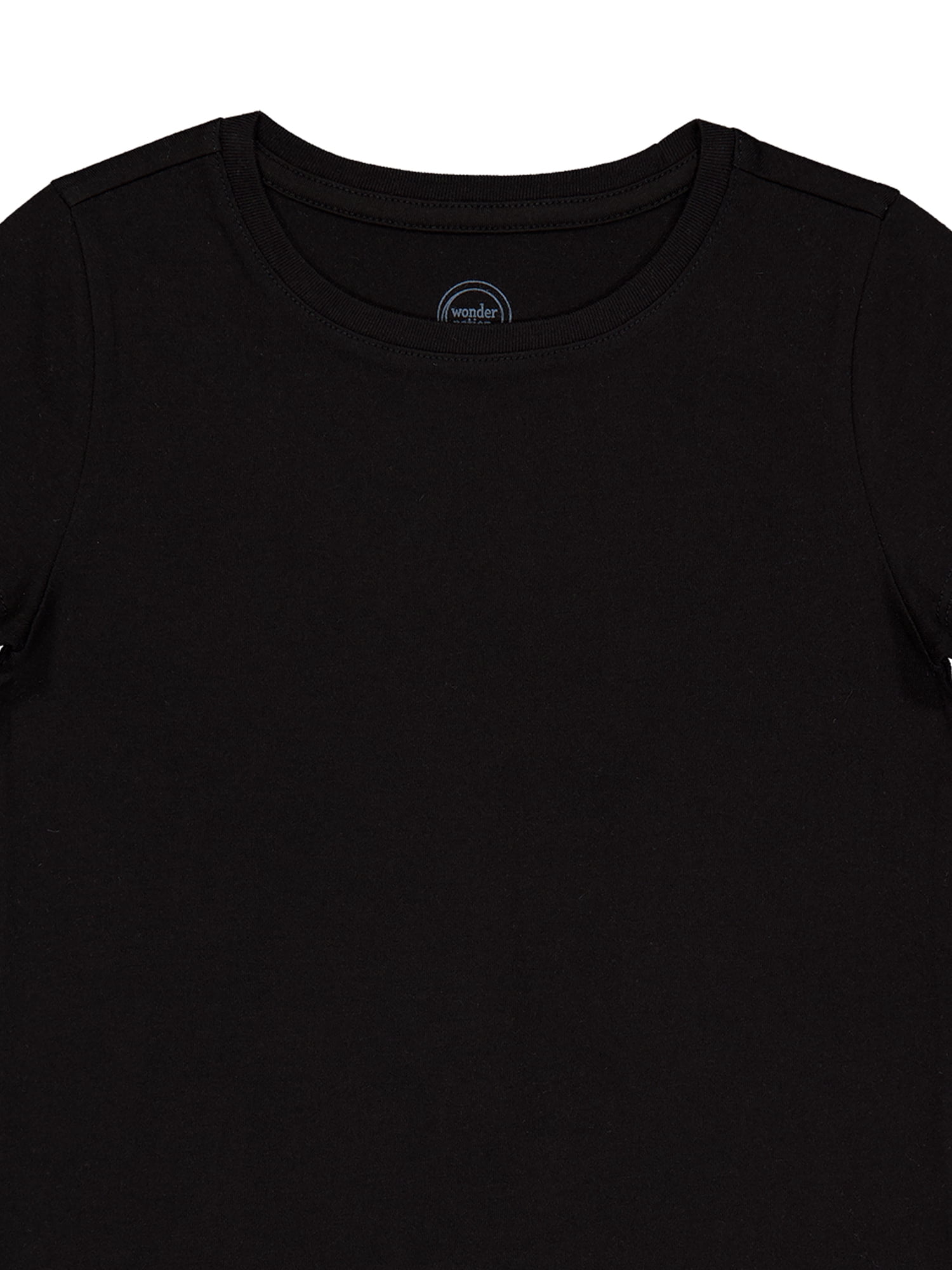 Wonder Nation Girls Kid Tough Tee with Short Sleeves, Sizes 4-18 & Plus