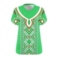 thumbnail image 4 of Aloohaidyvio Plus Size Shirts for Women,Women's Soft Vintage Flower T Shirts Summer Short Sleeve V Neck Casual Soft Tops 2024 Trendy Loose Basic Tee Blouse, 4 of 4