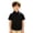 111#Black, variant on Kids' Short Sleeve Casual Polo Top Summer Collared Top Playground Clothing Chest Pocket
