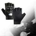 thumbnail image 6 of Luwecf Men's Outdoor Gloves, Fingerless Motorcycle Gloves for Cycling, Hiking, Camping, Gray Colorful Label, 6 of 9