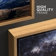 thumbnail image 4 of IDEA4WALL Framed Wall Art Canvas Print Set Earth Image Vast Starry Sky Photography Modern Art Space Lover Collection Artwork Chic Ultra for Living Room, Bedroom, Office - 24"x36"x3 Natural, 4 of 5