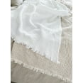 thumbnail image 4 of White Cool Cotton Waffle Bed Blanket Bright White / Throw 50x70, 4 of 10