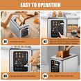 thumbnail image 4 of WHALLULTRA Touchscreen Toaster 2 Slice, Stainless Steel, 1.5 " Wide Slots, Bagel, Defrost, 850W, 4 of 9