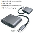 thumbnail image 4 of Cocobaby USB 3.0 Type C USB C To VGA HDMI Multiport Adapter 4K UHD Converter Port MacBook, 4 of 11