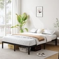 thumbnail image 4 of King Size Floating Bed Frames with LED Lights, Metal Platform Bed, 4 of 4