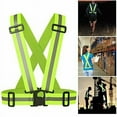 thumbnail image 2 of HANCELANT 2 Piece Adjustable Safety Security High Visibility Reflective Vest Gear Stripes Jacket, 2 of 7