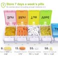thumbnail image 2 of Organizador semanal de pastillas para artritis, pastillero de 7 días, compartimento grande para contener vitaminas (verde) Namotu CZJP-HY32, 2 of 7