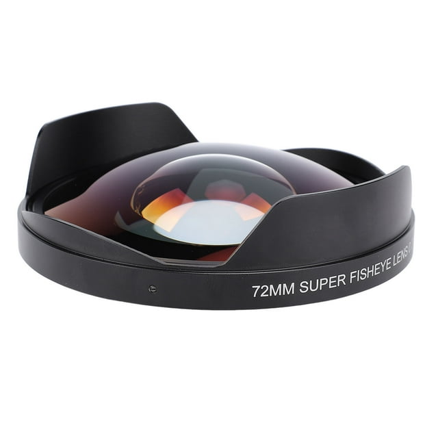 Lente Ojo De Para Cámara De Vídeo, Lente Ojo De Para Cámara Con Montura De Rosca Gran Angular De 72 Mm Con Capó Para Edificios