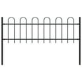 thumbnail image 2 of vidaXL Garden Fence with Hoop Top Steel 39ft Black, 2 of 49