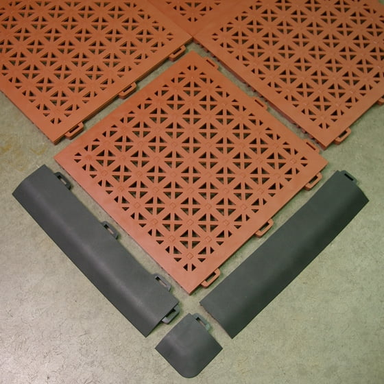 Greatmats Staylock Perforated Pvc Plastic Interlocking 1 Ft X Greatmats Staylock Perforated Pvc Plastic Interlocking 1 Ft X Outdoor Floor Tiles Terra Cotta 26 Pack Com