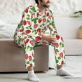 thumbnail image 7 of Pofeuu Strawberry Print Men's Long Sleeve Pajama Set Pijamas Para Hombres Pijamas Para Hombres Mens Pajamas Set-Medium, 7 of 7
