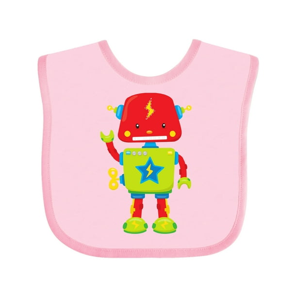 Cute Robot, Little Robot, Colorful Robot Baby Bib