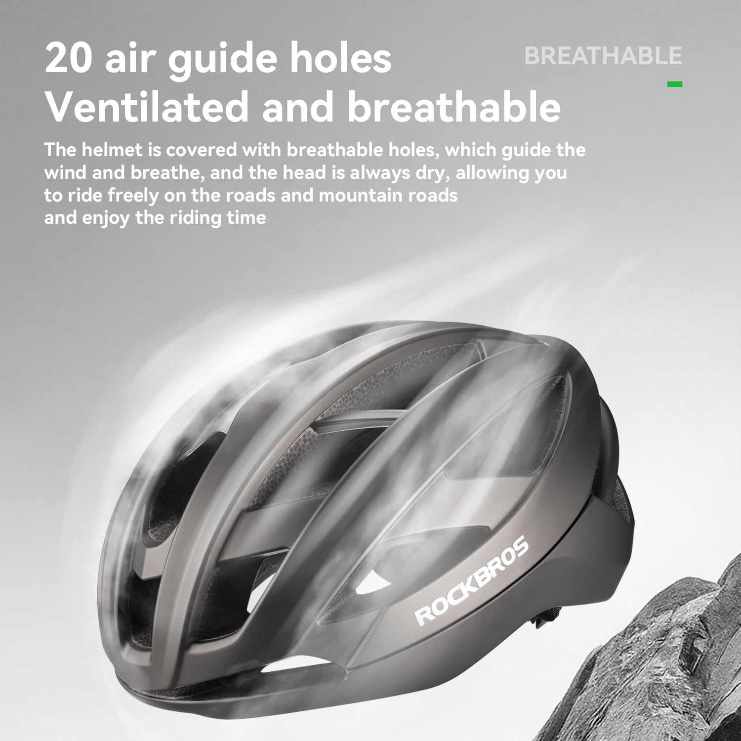 ROCKBROS Cycling Helmet Keel Structure Hardcore Protection One-piece 3D Lining Modling Quick-release Magnetic Buckle Bike Helmet