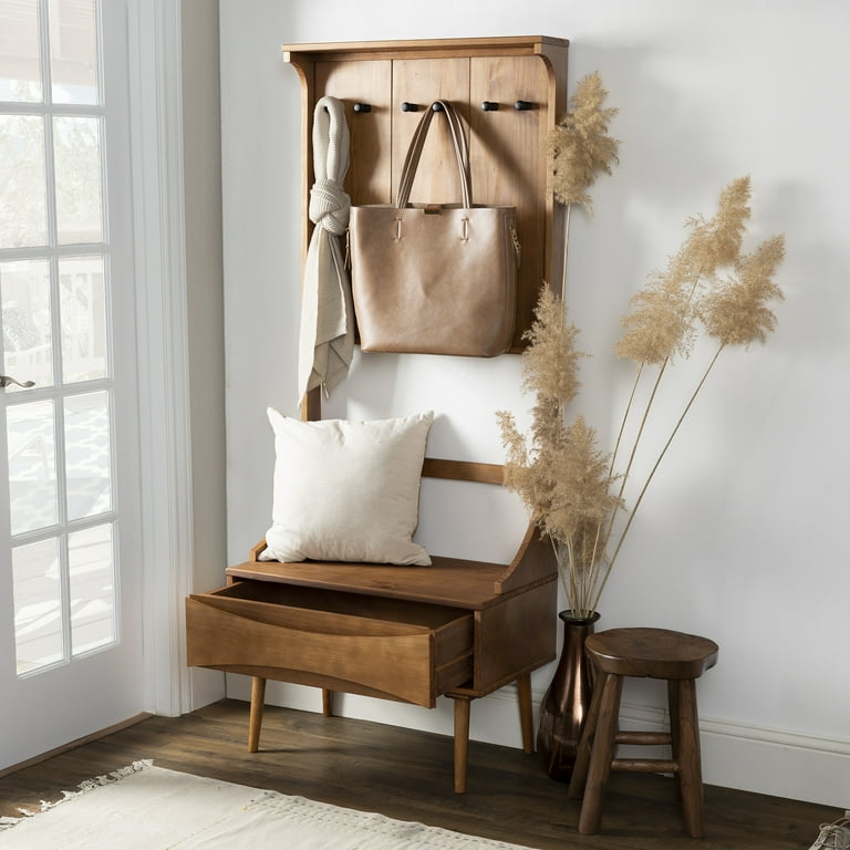 Mid Century Hall Tree With Bench corona.dothome.co.kr