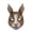 Grey, variant on Full Face Rabbit Mask,Realistic Bunny Head Mask,Easter Rabbit Costume for Role-Play Party,Animal Bunny Masks