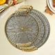 thumbnail image 4 of Bandejas redondas de plástico para servir aperitivos, bandeja decorativa para encimera. Gris, 4 of 7