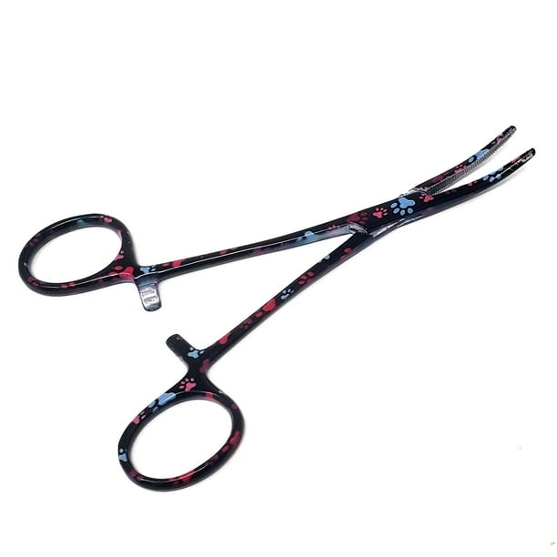 Dog Cat Ear Cleaning Forceps 5.5 Pet Hair Pulling Stainless Steel Clamp for Grooming Curved Serrated Jaws Black Multi Paws Walmart