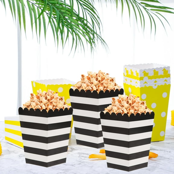 FRCOLOR 24Pcs Paper Popcorn Bags Greaseproof Disposable Containers for Home Users